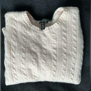 Ralph Lauren Wool-Angora Blend Cable Knit Sweater